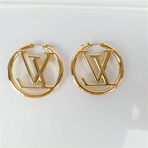 lv earrings hoops|louis vuitton symbol earrings.